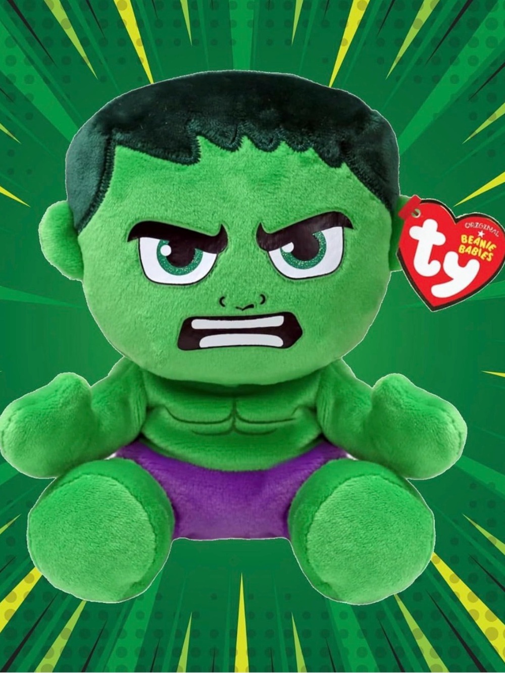 🌟Ty Green 🌟Hulk Plush 🌟with Purple Shorts